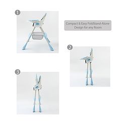 Babyhug 3-in-1 Convertible High Chair - Green| 5-Point Safety Harness| Dual Detachable Food Tray| Adjustable & Foldable Design| Removable Wheels with Brakes| Anti-Skid Base| Toddler & Rocking Chair