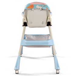 Babyhug 3-in-1 Convertible High Chair - Green| 5-Point Safety Harness| Dual Detachable Food Tray| Adjustable & Foldable Design| Removable Wheels with Brakes| Anti-Skid Base| Toddler & Rocking Chair