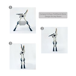 Babyhug 3-in-1 Convertible High Chair - Green| 5-Point Safety Harness| Dual Detachable Food Tray| Adjustable & Foldable Design| Removable Wheels with Brakes| Anti-Skid Base| Toddler & Rocking Chair
