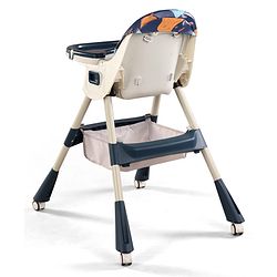 Babyhug 3-in-1 Convertible High Chair - Green| 5-Point Safety Harness| Dual Detachable Food Tray| Adjustable & Foldable Design| Removable Wheels with Brakes| Anti-Skid Base| Toddler & Rocking Chair