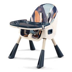 Babyhug 3-in-1 Convertible High Chair - Green| 5-Point Safety Harness| Dual Detachable Food Tray| Adjustable & Foldable Design| Removable Wheels with Brakes| Anti-Skid Base| Toddler & Rocking Chair
