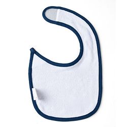 Babyhug Disney Mickey Sailor Print Premium Bibs Pack of 2 - White & Navy| Soft & Skin Friendly| Absorbent Material| Feeding & Drool Protection| Machine Washable| Easy Velcro Closure