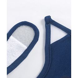 Babyhug Disney Mickey Sailor Print Premium Bibs Pack of 2 - Blue & Navy| Soft & Skin Friendly| Absorbent Material| Feeding & Drool Protection| Machine Washable| Easy Velcro Closure