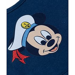 Babyhug Disney Mickey Sailor Print Premium Bibs Pack of 3 - White, Blue & Navy| Soft & Skin Friendly| Absorbent Material| Feeding & Drool Protection| Machine Washable| Easy Velcro Closure