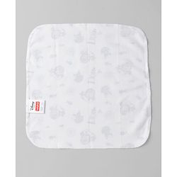 Babyhug Disney Premium Wash Cloths Pack of 3 Sailor Mickey Print - White, Blue & Navy| Soft & Gentle| Highly Absorbent| Multipurpose Baby Care Essential| Machine Washable| Soft & Breathable