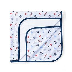 Babyhug Disney Mickey Sailor Print Premium Diaper Changing Mat Pack of 1 - Blue| Soft & Comfortable| Easy to Clean| Portable Baby Care Essential