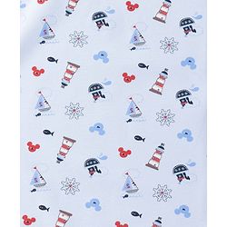 Babyhug Disney Mickey Sailor Print Premium Diaper Changing Mat Pack of 1 - Blue| Soft & Comfortable| Easy to Clean| Portable Baby Care Essential