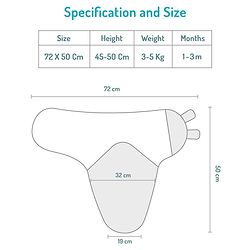 Babyhug Disney Sailor Mickey Premium Swaddle Wrapper - Blue Soft Breathable Cotton Adjustable Velcro Closure| Gentle on Baby's Skin 0-6 Months Prevents Startling Reflex Travel Friendly