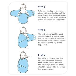 Babyhug Disney Sailor Mickey Premium Swaddle Wrapper - Blue Soft Breathable Cotton Adjustable Velcro Closure| Gentle on Baby's Skin 0-6 Months Prevents Startling Reflex Travel Friendly