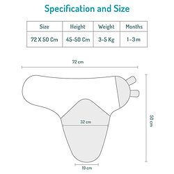 Babyhug Disney Sailor Mickey Premium Swaddle Pack of 2 - Navy & White Soft & Skin Friendly Cotton Velcro Closure| Newborn Baby Wrapper  0 to 6 Months Prevents Startling Reflex Travel Friendly