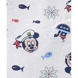 Babyhug Disney Sailor Mickey Premium Swaddle Pack of 2 - Navy & White Soft & Skin Friendly Cotton Velcro Closure| Newborn Baby Wrapper  0 to 6 Months Prevents Startling Reflex Travel Friendly