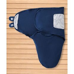 Babyhug Disney Sailor Mickey Premium Swaddle Wrapper Pack of 2 - Navy Blue Soft & Skin Friendly Cotton Velcro Closure Newborn Baby Wrapper 0 to 6 Months Prevents Startling Reflex| Trave Friendly
