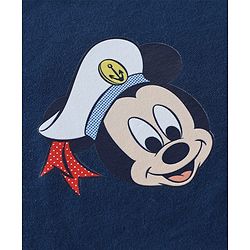 Babyhug Disney Sailor Mickey Premium Swaddle Wrapper Pack of 2 - Navy Blue Soft & Skin Friendly Cotton Velcro Closure Newborn Baby Wrapper 0 to 6 Months Prevents Startling Reflex| Trave Friendly
