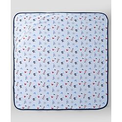 Babyhug Disney Mickey Sailor Print Premium Hooded Wrapper Pack of 2 - Blue & Navy| Newborn Essential| 100% Interlock Cotton|Breathable Lightweight & Skin Friendly|0-6 Months| Prevents Startling Reflex