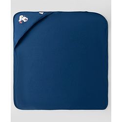 Babyhug Disney Mickey Sailor Print Premium Hooded Wrapper Pack of 2 - Blue & Navy| Newborn Essential| 100% Interlock Cotton|Breathable Lightweight & Skin Friendly|0-6 Months| Prevents Startling Reflex