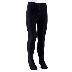 Cute Walk by Babyhug Cotton Knit Anti Bacterial Solid Footed Tights - Black