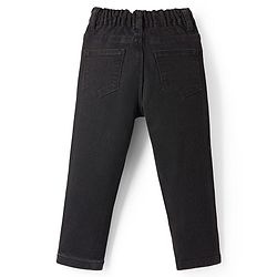 Babyhug Denim Washed  Full Length Jeans With Stretch - Black