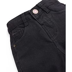 Babyhug Denim Washed  Full Length Jeans With Stretch - Black