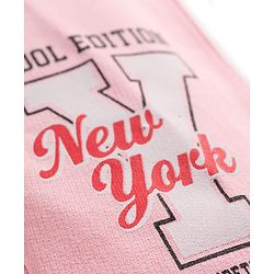 Babyhug Cotton Looper Knit Full Length Lounge Pant With Text Print - Pink