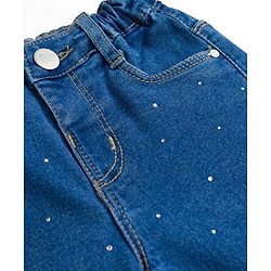 Babyhug Denim Embellished Full Length Jeans With Stretch - Jeans