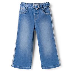 Babyhug Denim Full Length Washed Jeans With Stretch - Blue