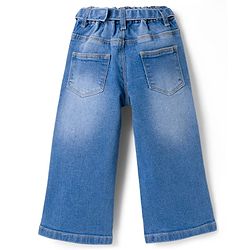 Babyhug Denim Full Length Washed Jeans With Stretch - Blue