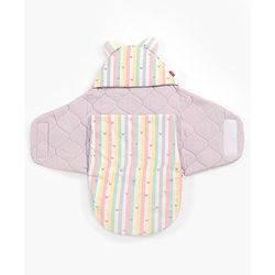 Babyhug Premium 100% Cotton Bear Shaped Carry Nest Cum Sleeping Bag for Babies - Beige - Woodland Theme| Soft Cotton| Snug Wrap Design| Easy-Access| 04 Months Babies| Newborn Essential