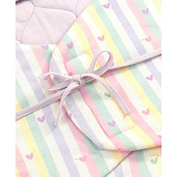 Babyhug Premium 100% Cotton Bear Shaped Carry Nest Cum Sleeping Bag for Babies - Beige - Woodland Theme| Soft Cotton| Snug Wrap Design| Easy-Access| 04 Months Babies| Newborn Essential