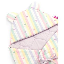 Babyhug Premium 100% Cotton Bear Shaped Carry Nest Cum Sleeping Bag for Babies - Beige - Woodland Theme| Soft Cotton| Snug Wrap Design| Easy-Access| 04 Months Babies| Newborn Essential
