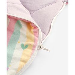 Babyhug Premium 100% Cotton Bear Shaped Carry Nest Cum Sleeping Bag for Babies - Beige - Woodland Theme| Soft Cotton| Snug Wrap Design| Easy-Access| 04 Months Babies| Newborn Essential