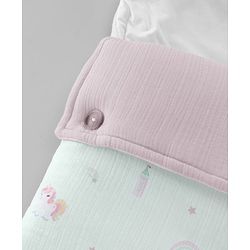 Babyhug Premium 100% Cotton Muslin Sleeping Bag - Woodland Print - Beige| Breathable Baby Sleep Sack| Hooded Swaddle Wrap| Easy Button Closure| Soft Lightweight| New Born Essential