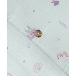 Babyhug Premium 100% Cotton Muslin Sleeping Bag - Woodland Print - Beige| Breathable Baby Sleep Sack| Hooded Swaddle Wrap| Easy Button Closure| Soft Lightweight| New Born Essential
