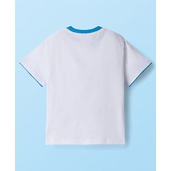 Babyhug Cotton Knit Half Sleeves T-Shirt With Text Embriodery - White