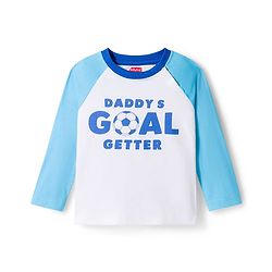 Babyhug Cotton Knit Raglan Full Sleeves Football Theme Printed T-Shirt & Pyjama Night Suit - White & Blue