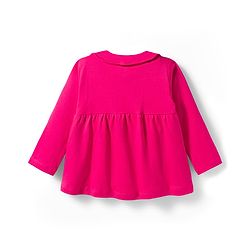 Babyhug Interlock Knit Full Sleeves Frock with Bloomer & Rainbow Print - Pink