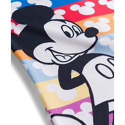 Babyhug Disney Half Raglan Sleeves Legged Swimsuit with Mickey Mouse Graphic - Multicolor