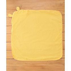 Babyhug Disney 100% Cotton Woven Hooded Towel With Pooh Design L 71 x B 71 cm - Yellow