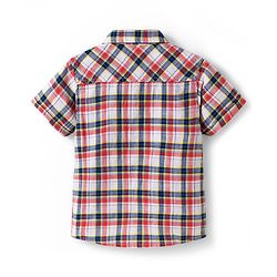 Babyhug Cotton Woven Half Sleeves Checks Shirt - Multicolor