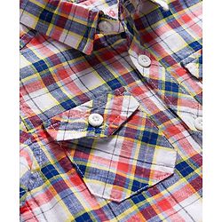 Babyhug Cotton Woven Half Sleeves Checks Shirt - Multicolor