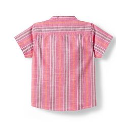 Babyhug Cotton Woven Half Sleeves Mandarin Collar Striped Kurta Shirt - Multicolor