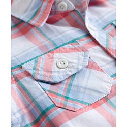 Babyhug Cotton Woven Half Sleeves Checked Shirt - Multicolor