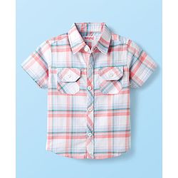 Babyhug Cotton Woven Half Sleeves Checked Shirt - Multicolor