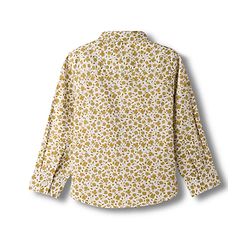 Babyhug Cotton Woven Full Sleeves Floral Printed Shirt -White & Yellow