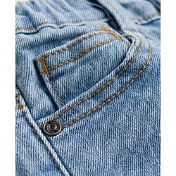 Babyhug Full Length Washed with Stretch Denim Jeans - Navy Blue
