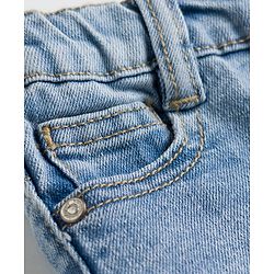 Babyhug Full Length Washed  Denim Jeans with Stretch - Navy Blue