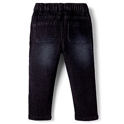 Babyhug Full Length Washed  Denim Jeans with Stretch - Navy Blue