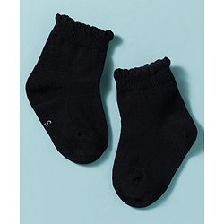 Cute Walk by Babyhug Non Terry Knit Ankle Length Solid Party Socks With Bow Applique Pack of 3 - Multicolor