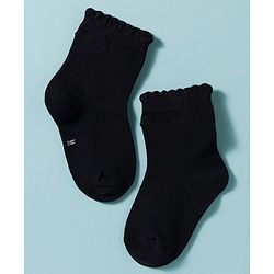 Cute Walk by Babyhug Non Terry Knit Ankle Length Solid Party Socks With Bow Applique Pack of 3 - Multicolor