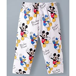 Babyhug Disney Cotton Woven Full Sleeves Co-ords Shirt & Pajama Night Suit with Mickey Mouse Print - Multicolor
