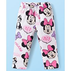 Babyhug Disney Cotton Woven Full Sleeves Co-ords Shirt & Pajama Night Suit with Minnie Mouse Print - Multicolor